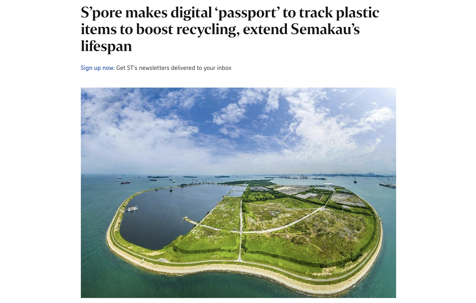 S’pore makes digital ‘passport’ to track plastic items to boost recycling, extend Semakau’s lifespan